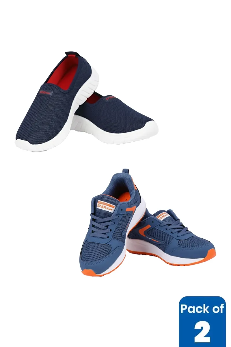 Boy's Sports & Casual Shoes Combo - Pack of 2 FWCOMBO032BLU12YRS