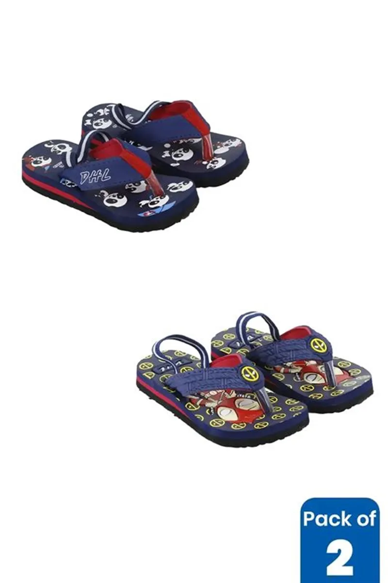 Infant Kids Slingback Flip Flops Combo - Pack of 2 FWCOMBO041MUL1YRS