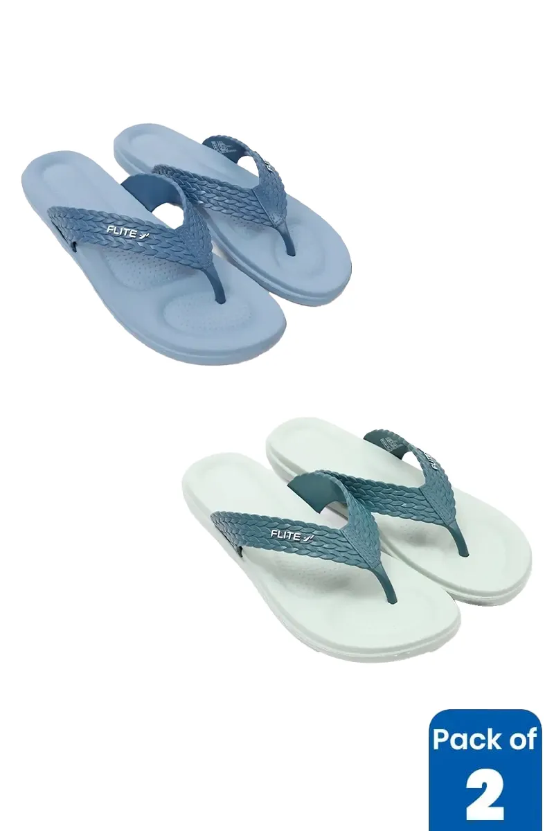 Everyday Slip-On Slippers Combo for Women - Pack of 2 FWCOMBO043MUL5