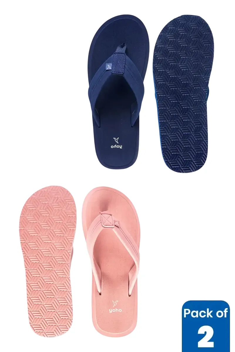Orthopedic Slippers for Women - Pack of 2