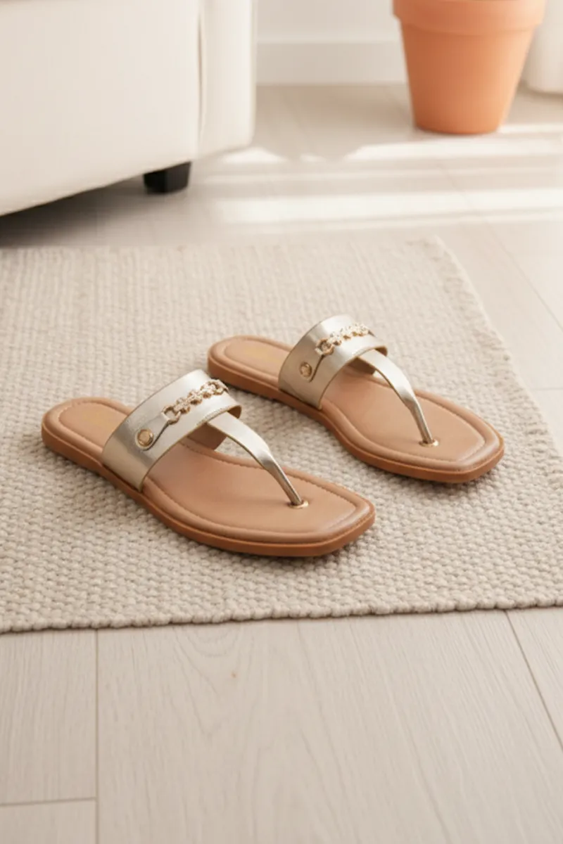 T-Strap Slip-on Slippers for Women