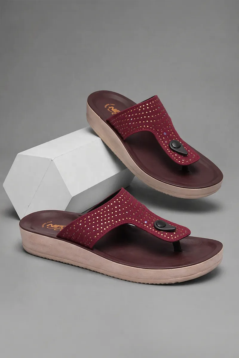 Embellished Soft Cushion Slippers for Girls