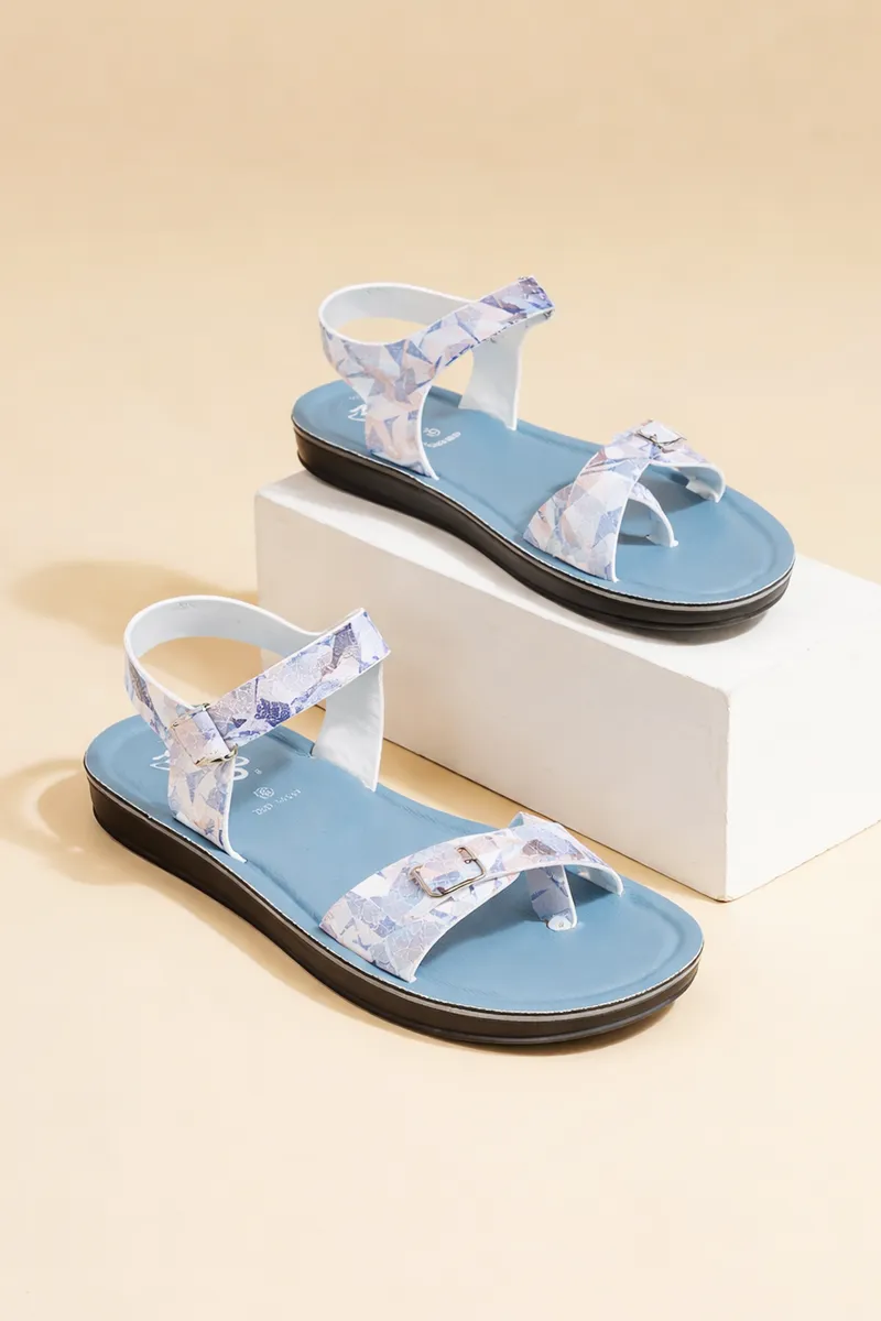 Printed Ring Toe Casual Sandals for Women