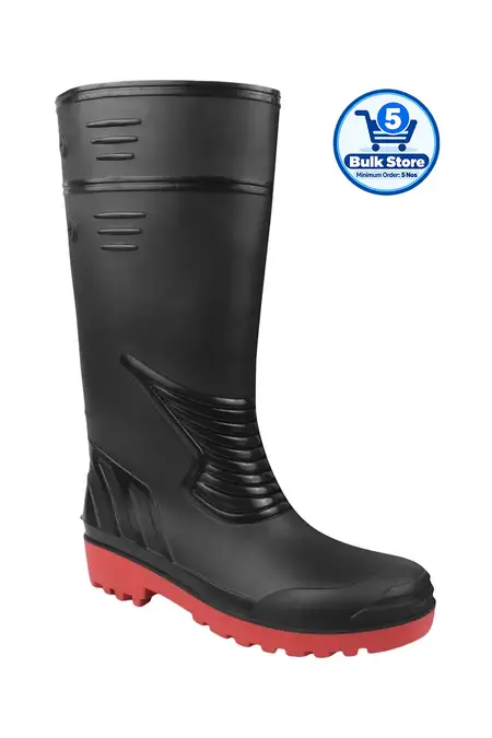 Steel Toe PVC Safety Gumboots - Waterproof Knee High