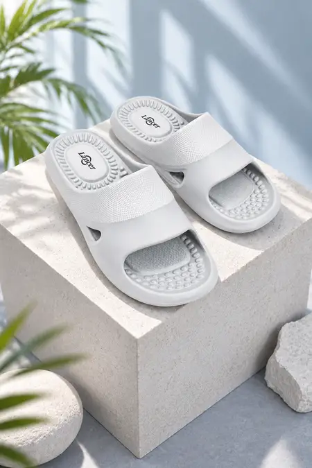 Textured Acupressure Footbeds Slides for Women
