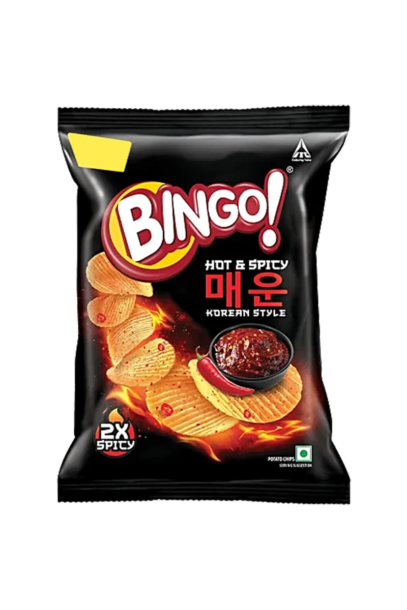 Bingo Korean Style Hot & Spicy Potato Chips -90g