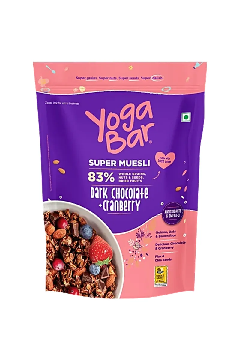 Yoga Bar Dark Chocolate & Cranberry Super Muesli - 400g