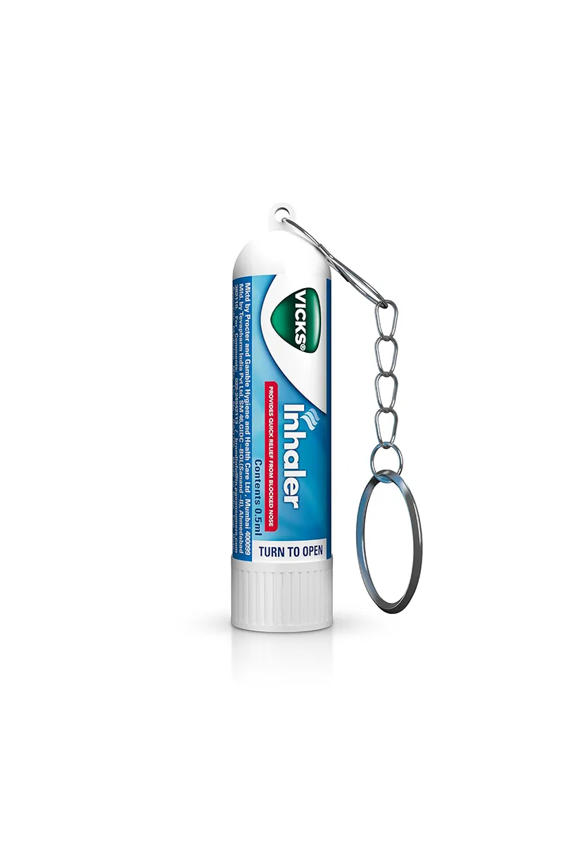 Vicks Inhaler - Provides Instant Relief From Blocked Nose - 0.5 ml Tube