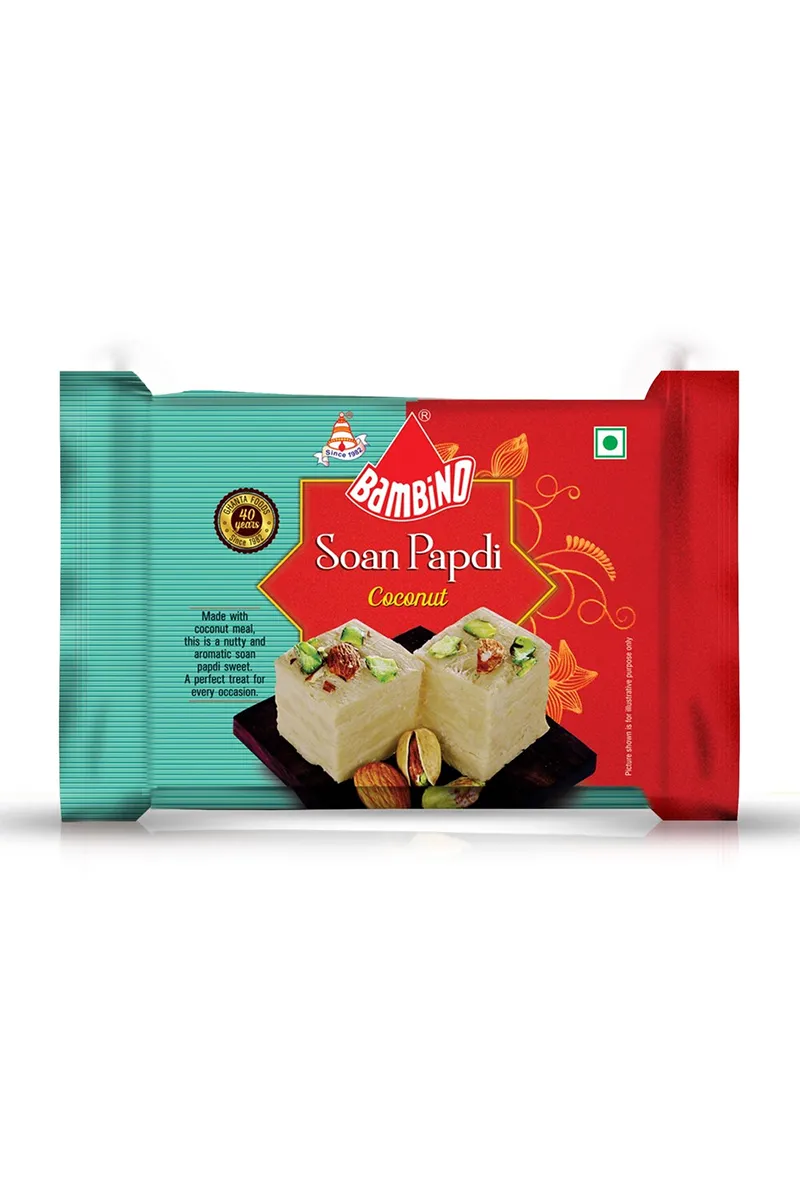 Bambino Soan Papdi Coconut Flavour - 200g