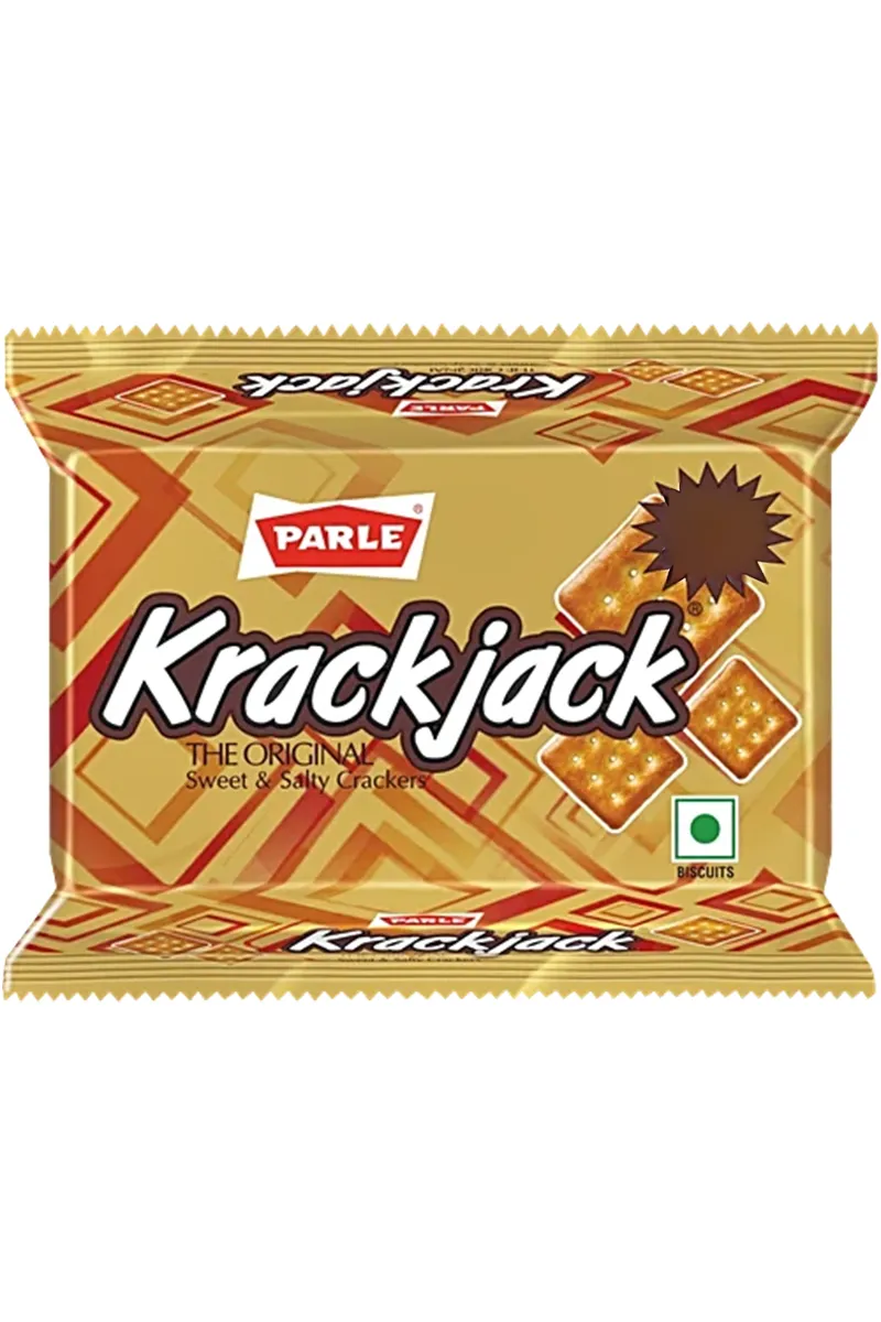 Parle Krackjack Original Sweet & Salty Crackers Biscuits - 56g