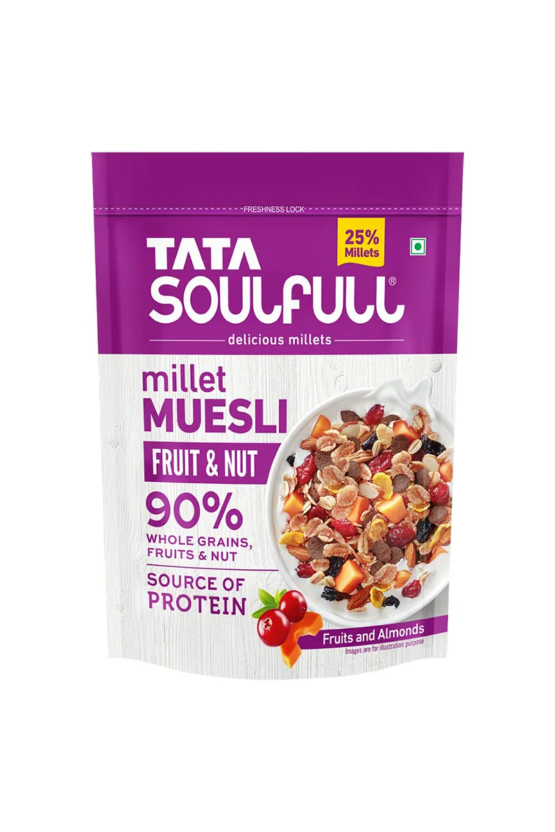 Tata Soulfull Millet Muesli, Fruit & Nut - 500g