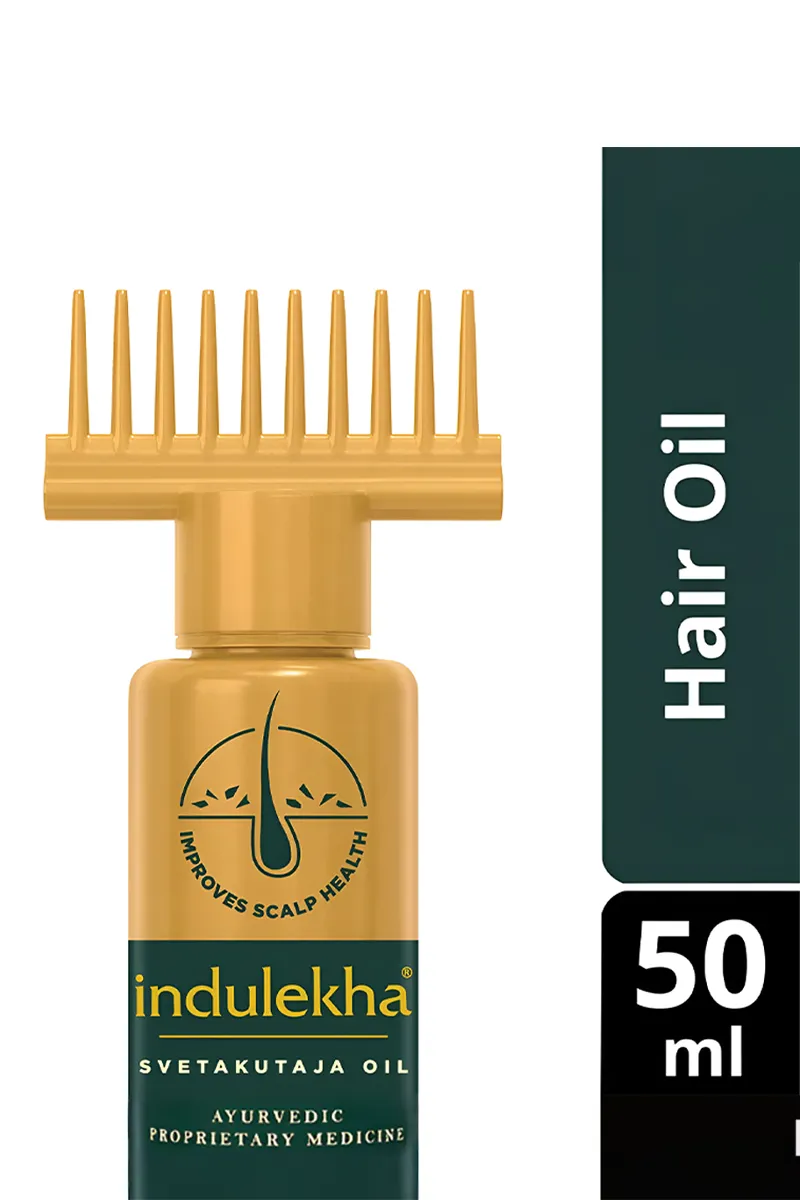 Indulekha Svetakutaja Ayurvedic Hair oil|Ayurvedic Medicinal oil for dandruff treatment - 50 ml