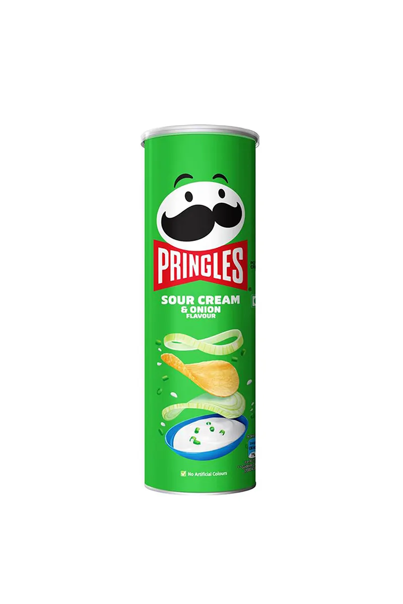 Pringles Potato Chips Sour Cream & Onion Flavour - 107g