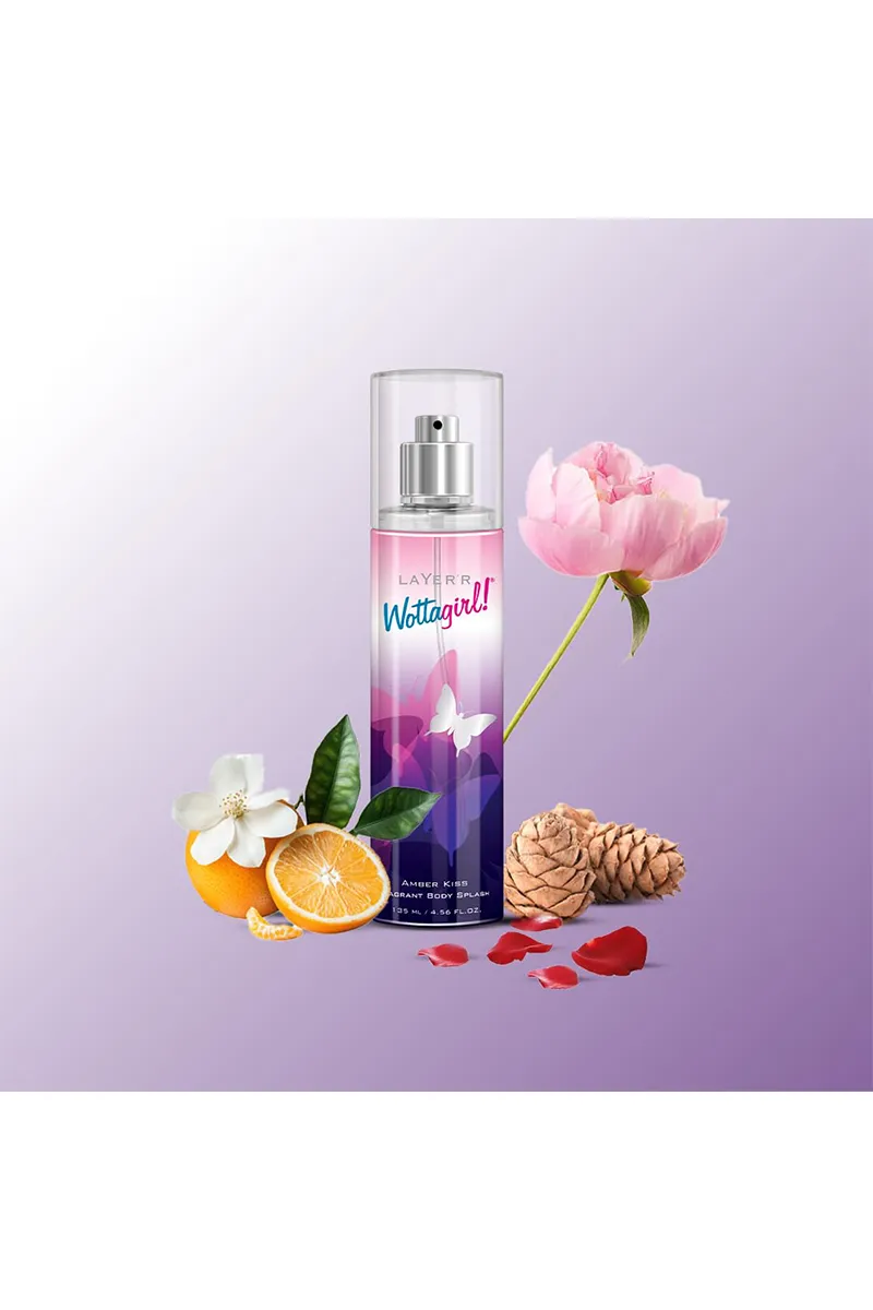 Layer’r Wottagirl Amber Kiss Body Splash for Women - 135ml