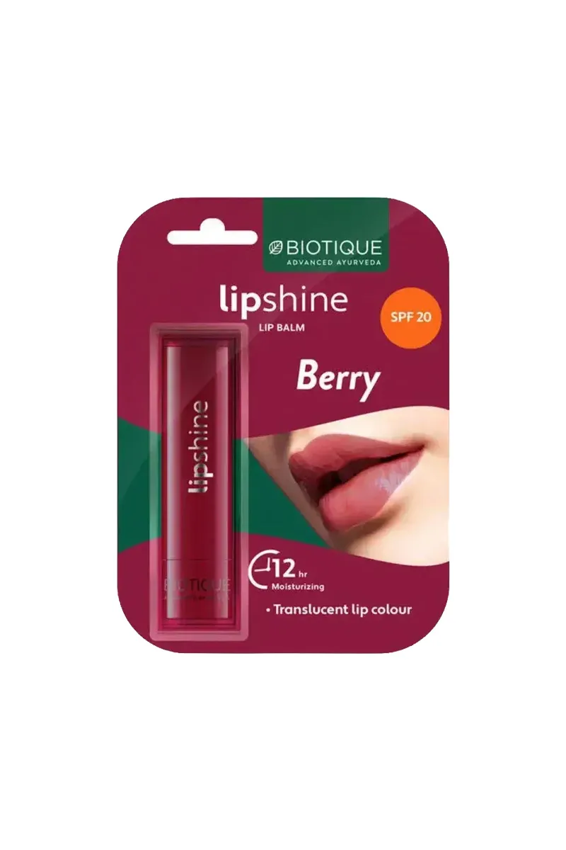 Biotique Lip Shine Berry Lip Balm- 4g