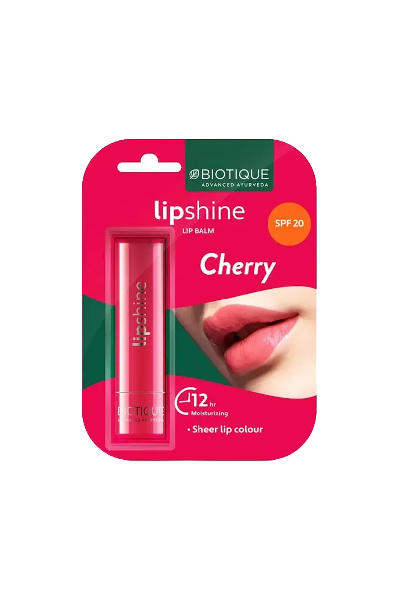 Biotique Lip shine Cherry Lip Balm- 4g