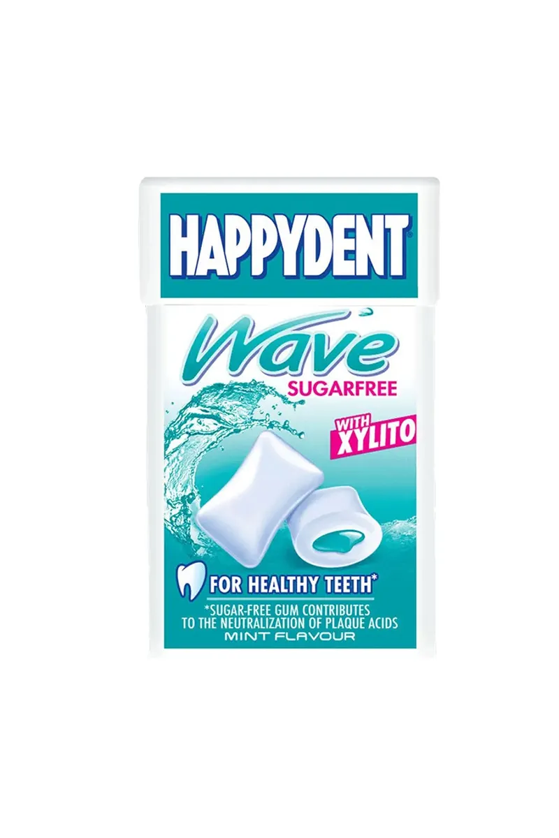 Happydent Wave Sugarfree Xylito Mint Chewing Gum - 17g