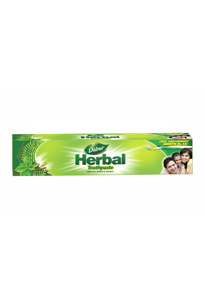 Dabur Herbal Toothpaste -100g with Free Toothbrush