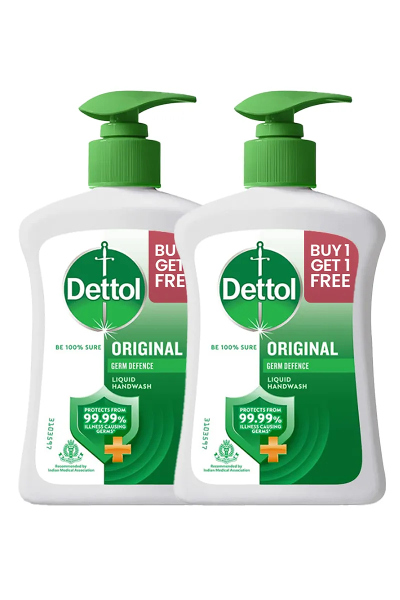 Dettol Original Liquid Handwash - 210 ml Each (Buy 1 Get 1 Free)