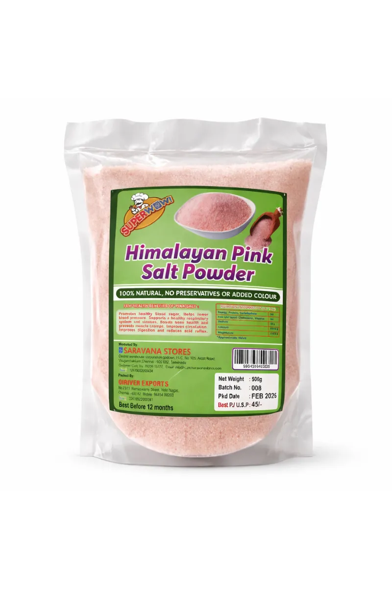 Himalayan Pink Salt Powder, Super Wow- 500g