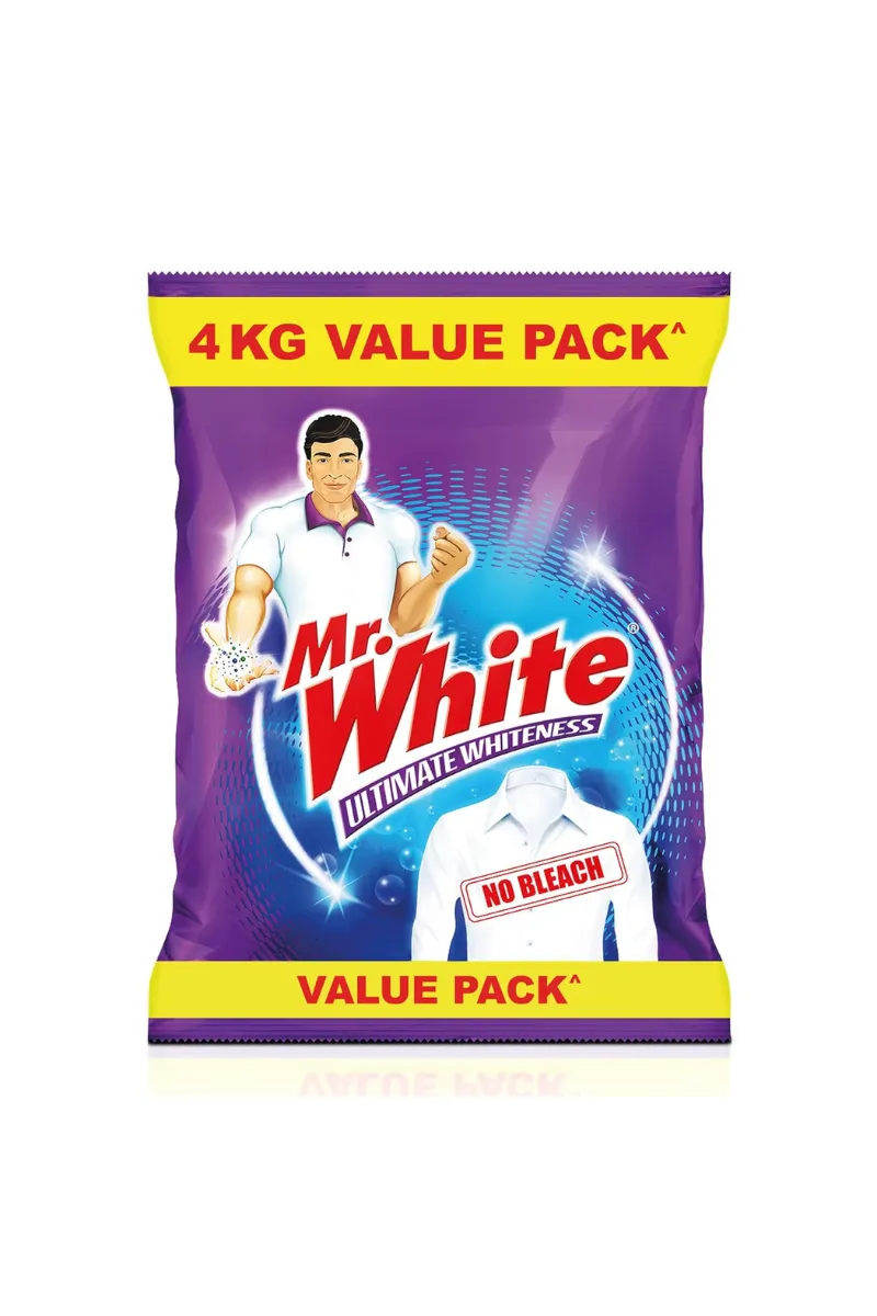 Mr. White Ultimate Whiteness Detergent Powder - 4 kg