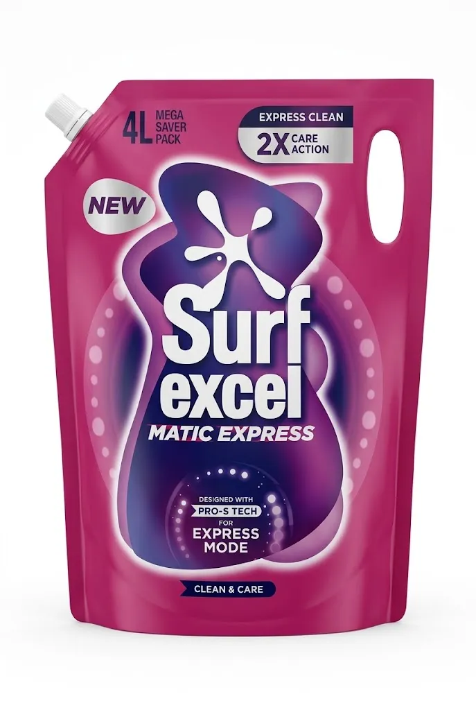 Surf Excel Matic Express Liquid Detergent Clean & Care - 4Ltr