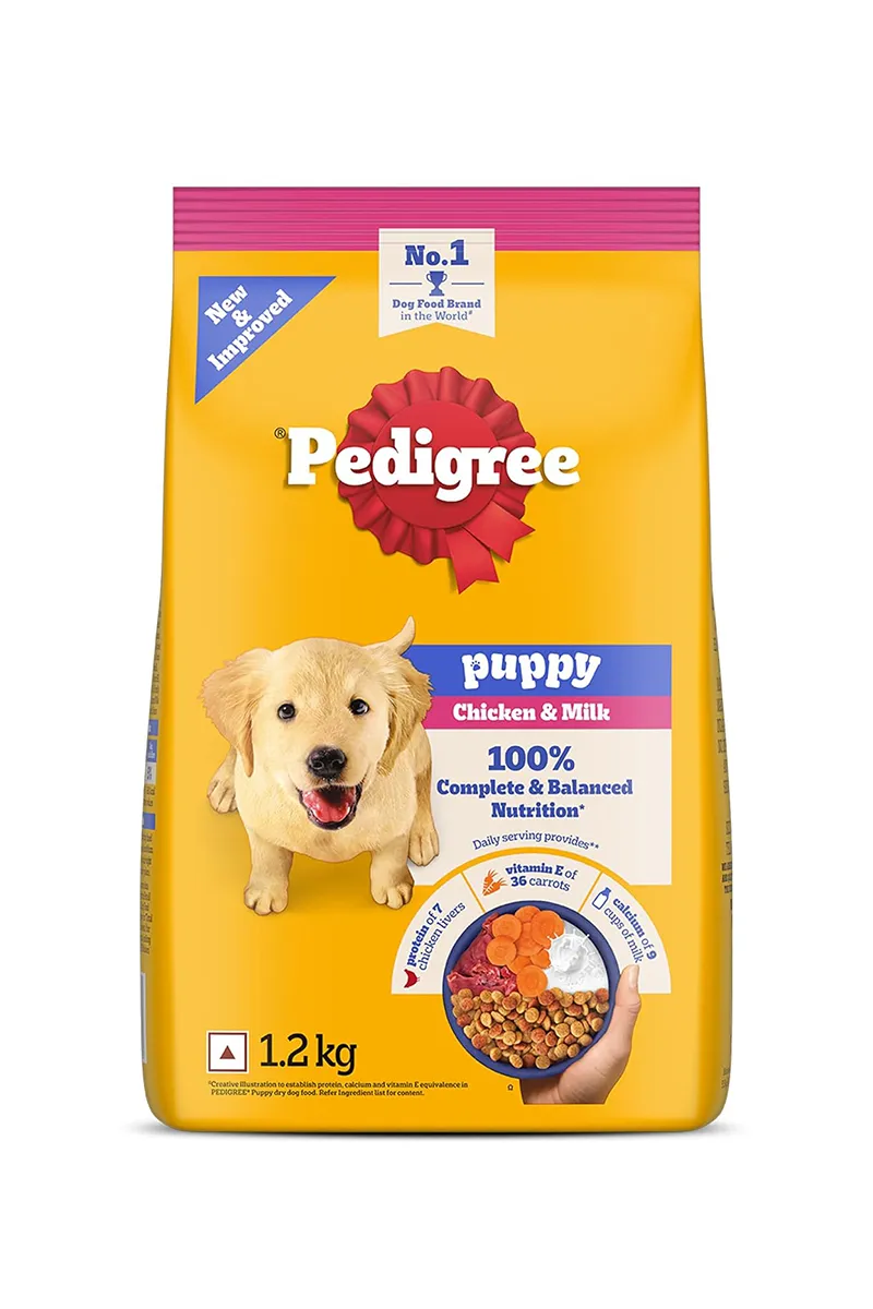 Pedigree Puppy Dry Dog Food - Chicken & Milk (1.2kg)