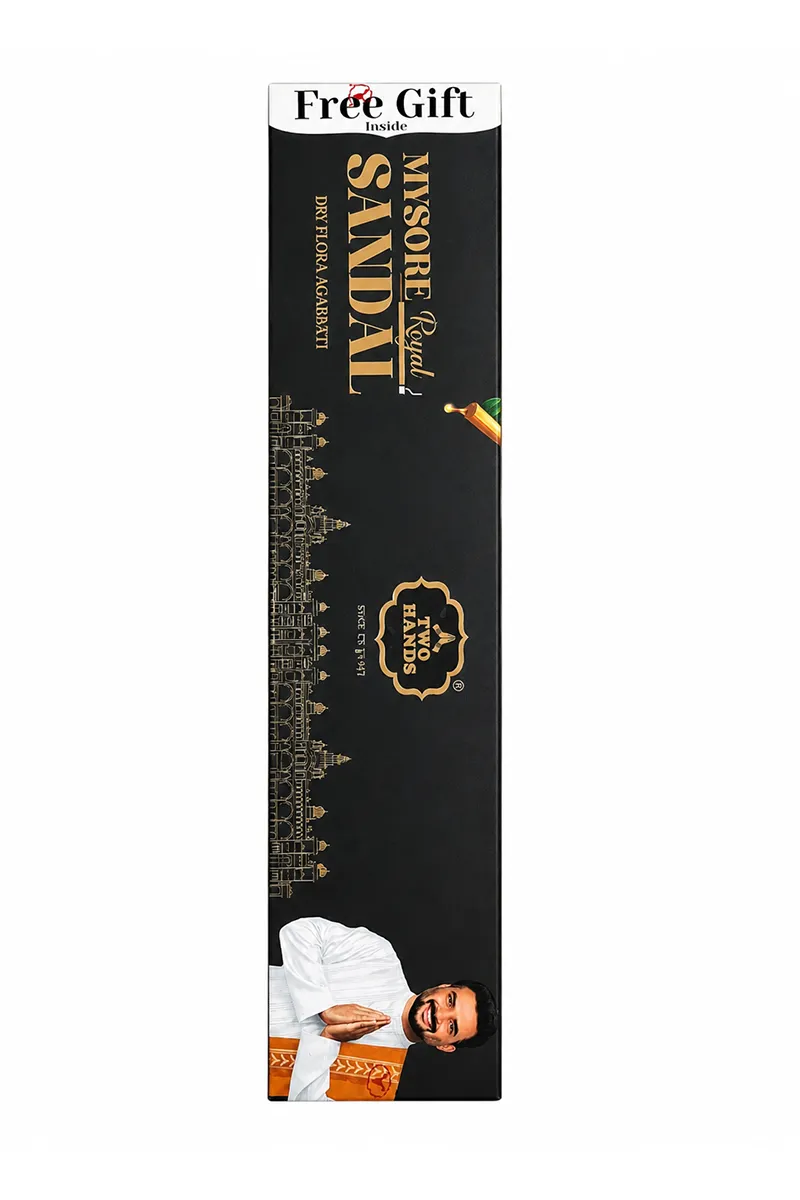 Two Hands Mysore Royal Sandal Premium Agarbatti, 85g