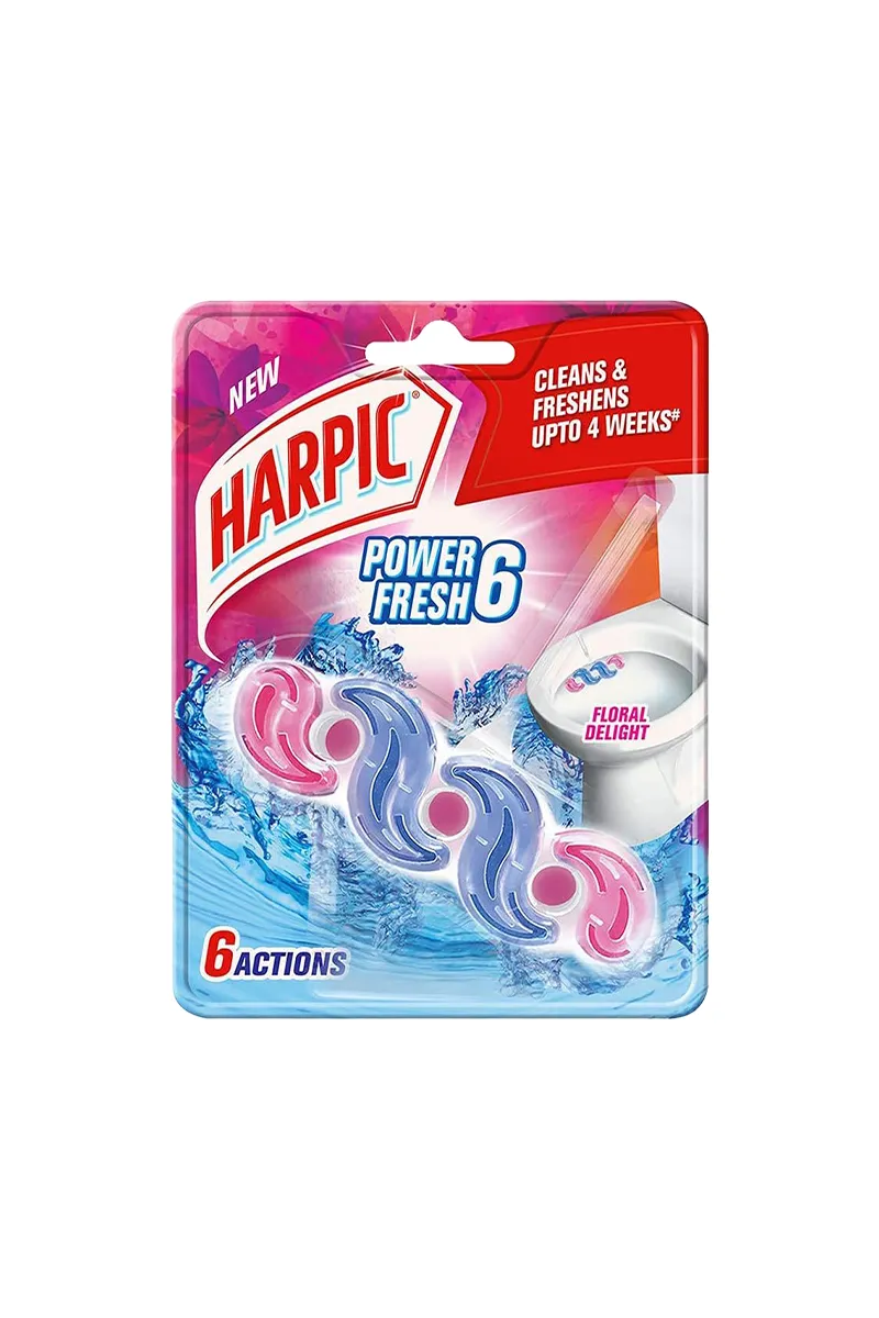 Harpic Floral Delight Power Fresh 6 Toilet Flush Cleaner Blocks  - 35g 