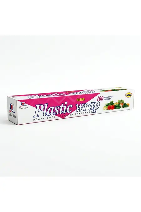 Clear Plastic Food Wrap - 100 Feet 