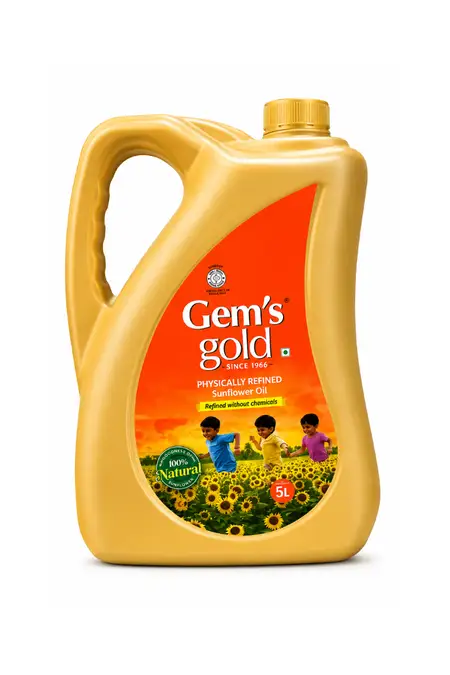 Gem's Gold Refined Sunflower Oil - 5 Ltr