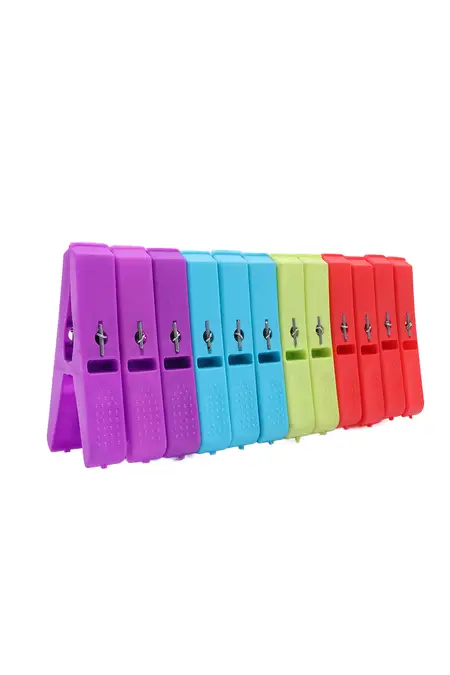 Plastic Cloth Clips (Gripper) -  12 Clips
