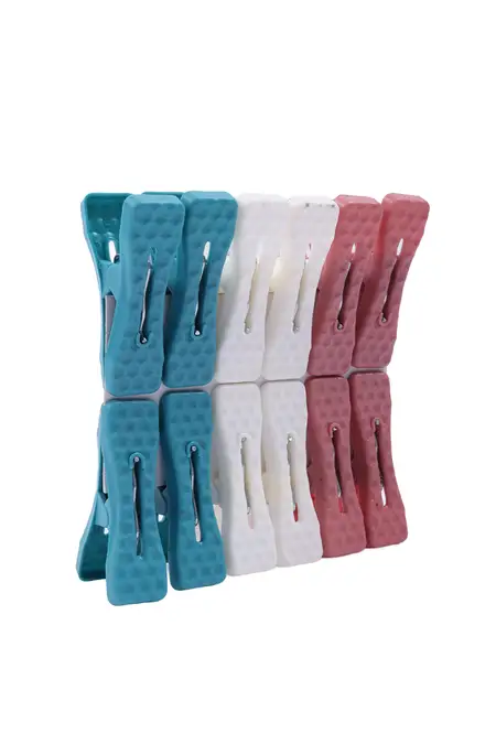 Plastic Cloth Clips (Honey) -  12 Clips