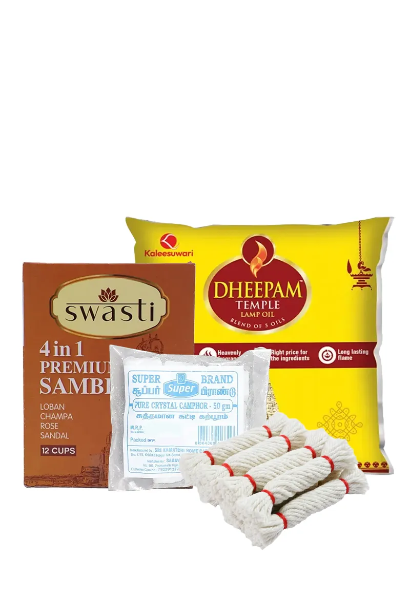 Pooja Essentials Combo - Pack of 4