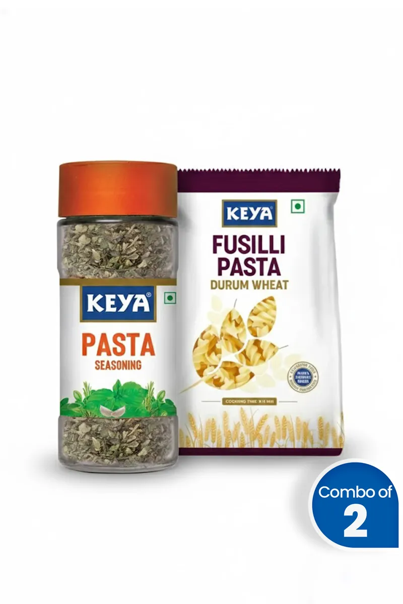 Pasta Essentials Combo (Fusilli Pasta & Pasta Seasoning) - Pack of 2
