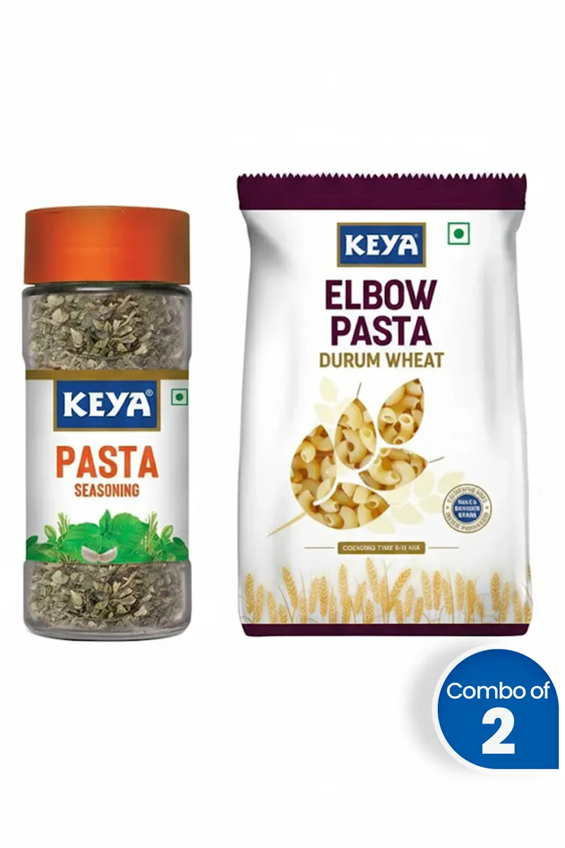 Pasta Essentials Combo (Elbow Pasta & Pasta Seasoning) - Pack of 2