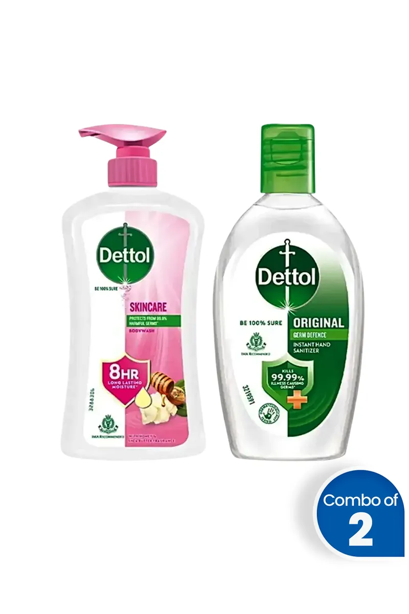 Dettol Daily Protection Combo (Body Wash + Hand Sanitizer) - Combo of 2