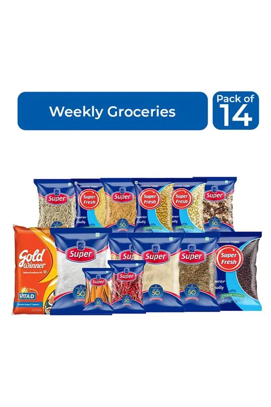 Weekly Grocery Combo - Pack Of 14
