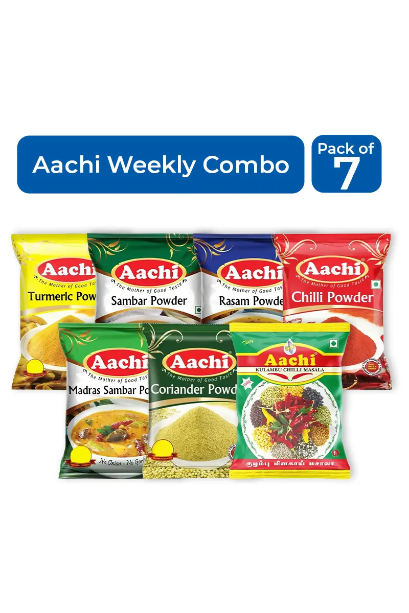 Aachi Weekly Essential Masalas - Pack of 7