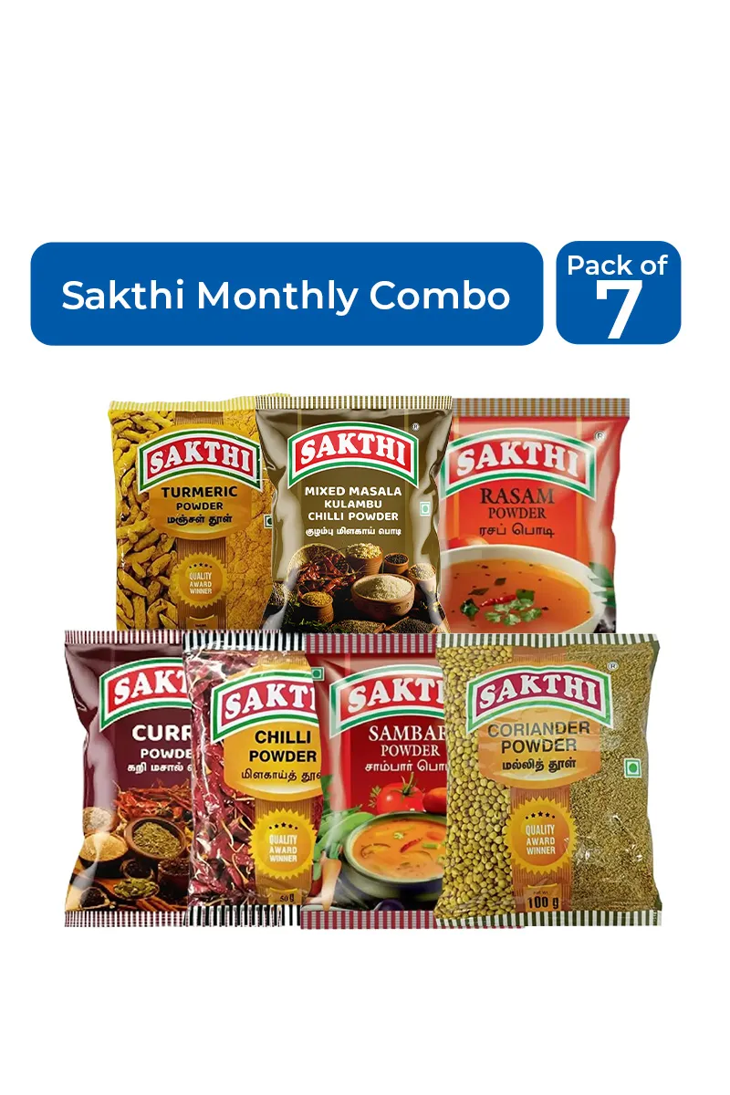 Sakthi Masala Monthly Essentials Combo - Pack of 7