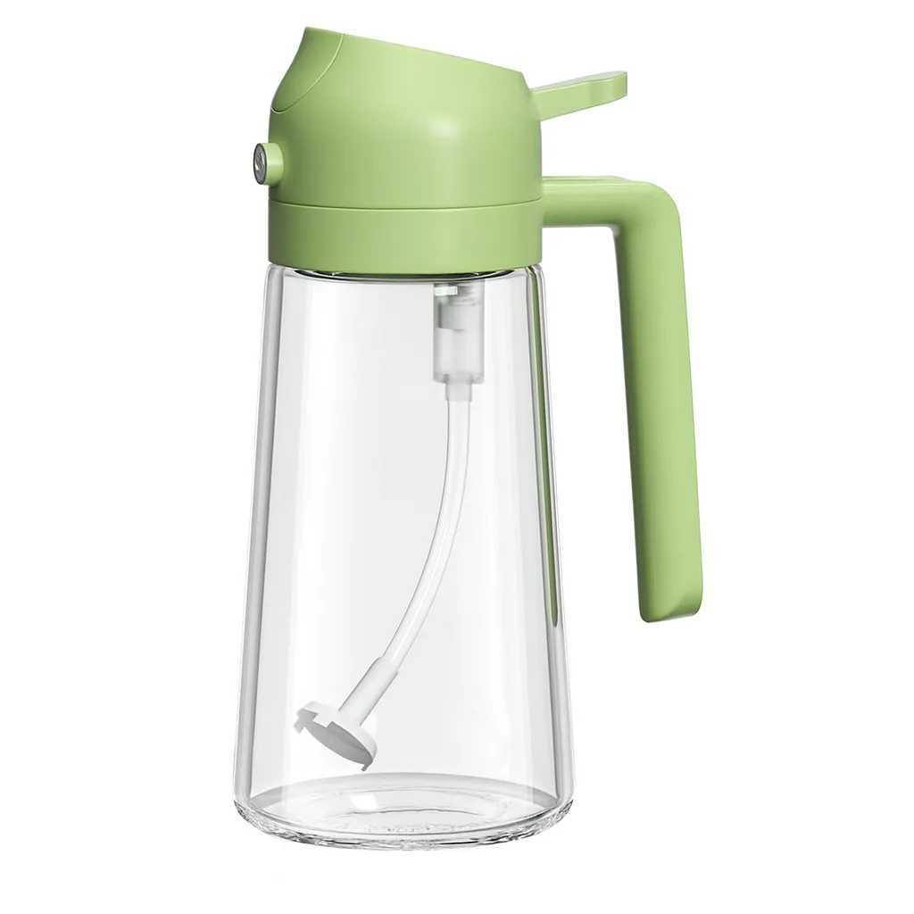 Glass & Plastic 2 in 1 Oil Spray / Dispenser, Green - 480 ML