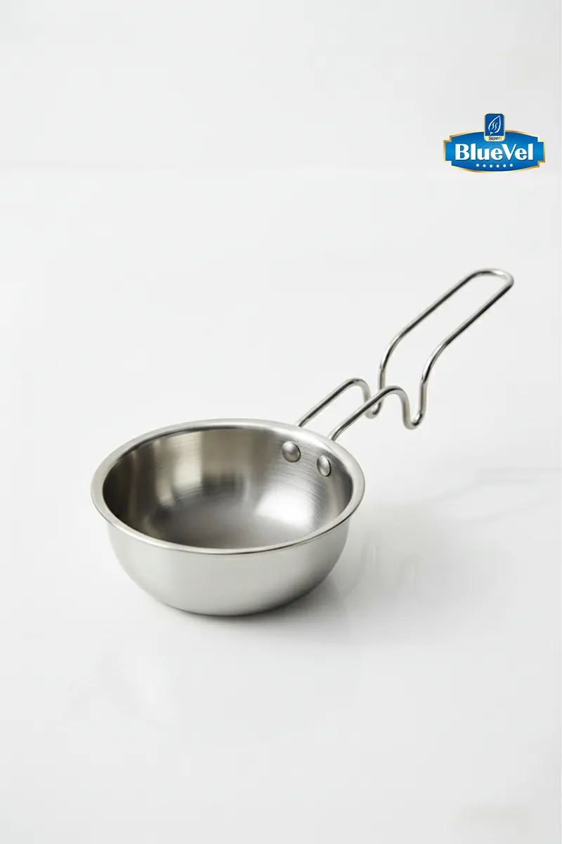 Bluevel Triply Stainless Steel Tadka Pan, 370 ML, 11 Cm, Premium Quality, 3 Layer Thick Body, 100% Toxin-Free, Naturally Non-Stick