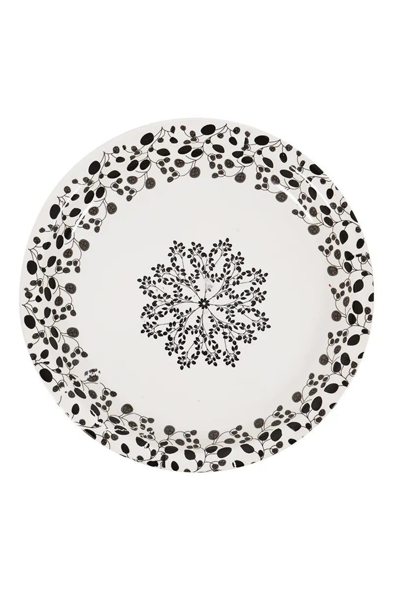 Plastic Star - 2 Thali, Black - 30 CM HK000193PLABLA