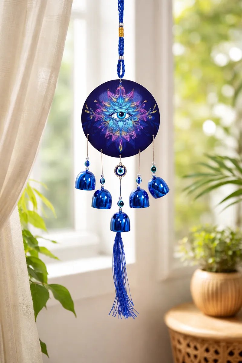 Metal Evil Eye Decorative Wind Chime - 1 Pc