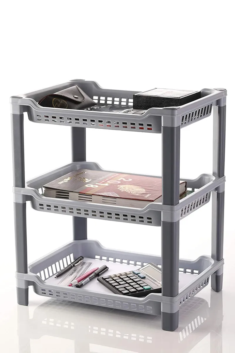 Apex Plastic Multiuse Rack, Grey -  28x40 Cm