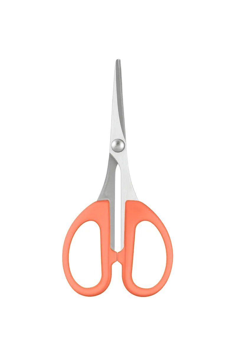 Plastic & Stainless Steel Multipurpose Scissor, Orange - 10 Cm