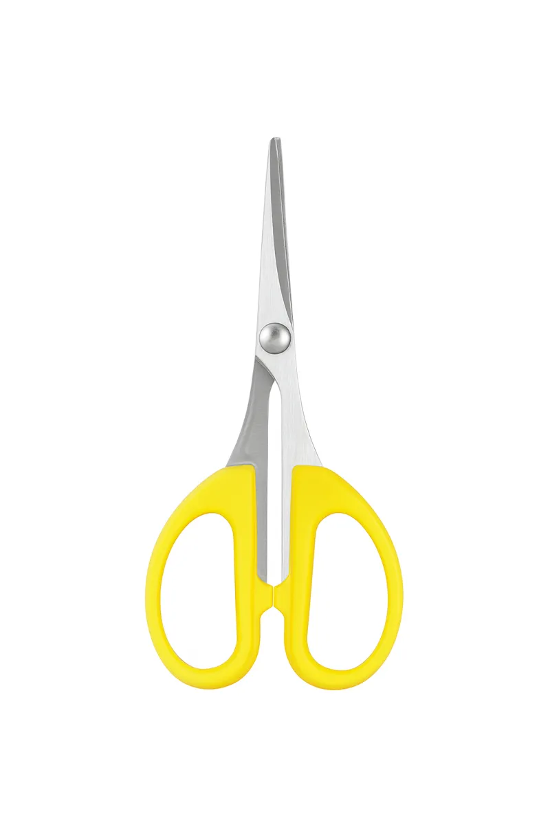 Plastic & Stainless Steel Multipurpose Scissor, Yellow - 10 Cm