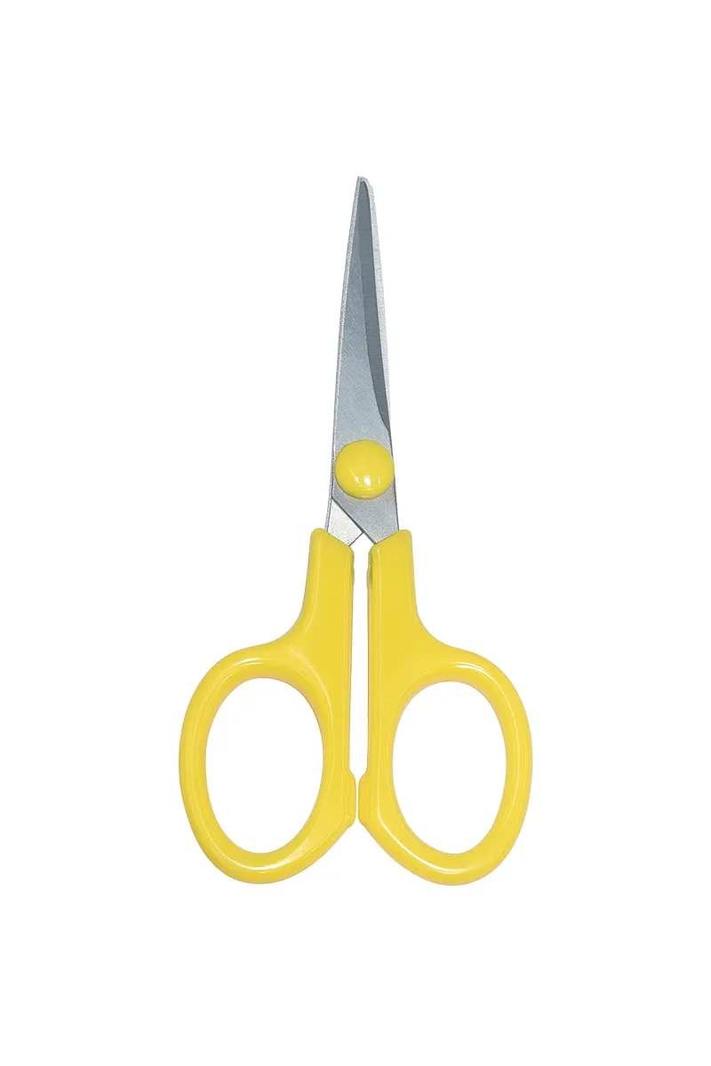 Plastic & Stainless Steel Multipurpose Scissor, Yellow - 10 Cm