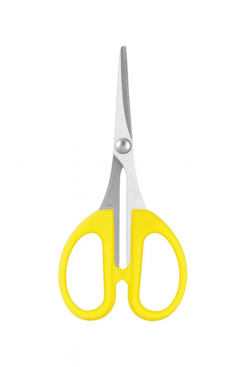 Plastic & Stainless Steel Multipurpose Scissor, Yellow - 11 Cm