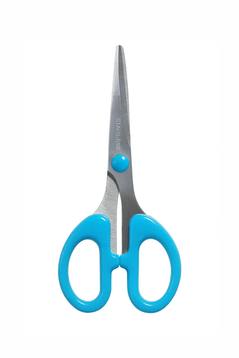 Plastic & Stainless Steel Multipurpose Scissor, Blue - 12 Cm